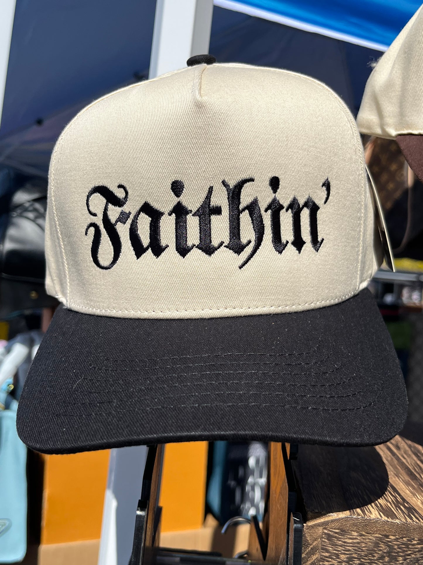 Black Faithin Baseball Hat
